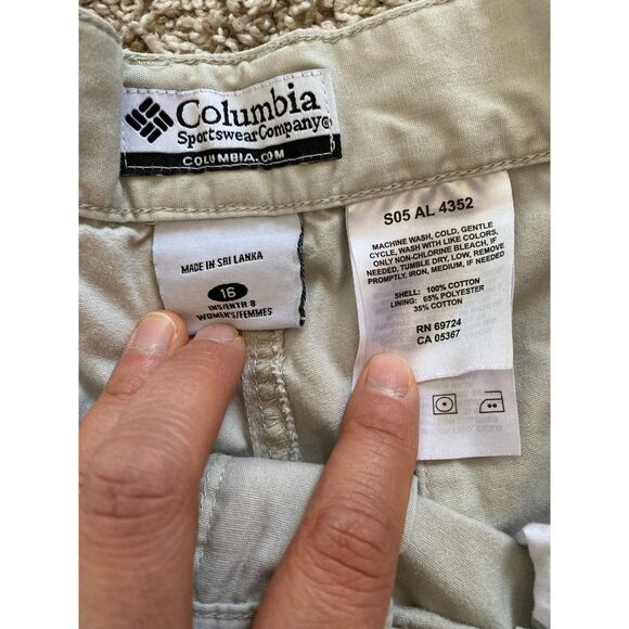 Columbia Cream Shorts Womens 16 Pockets White - Picture 3 of 5
